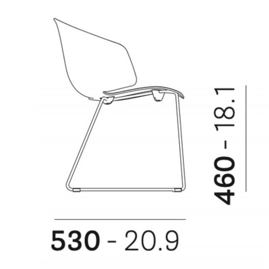 Кресло пластиковое Форта, красный