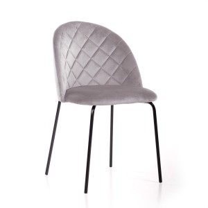 Стул Норд ромб, бархат светло-серый 26