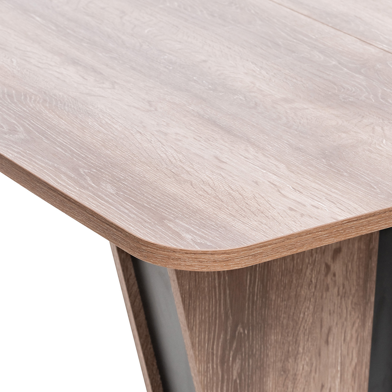 Стол раздвижной 80.528 Leset Бари цвет Дуб сакраменто, компаньон Антрацит