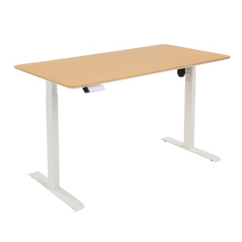 Стол с регулировкой высоты электрический LuxAlto LA-T33-E6 белый/с угловым скосом ЛДСП 140*60*2.5
