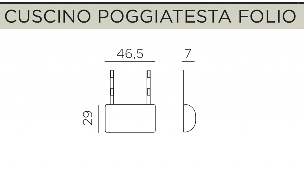 Подушка-подголовник для лаунж кресла Folio серый
