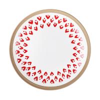 Блюдо LOVE PRINT, керамика, красный принт, d21,5*2,8см