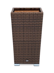 "Капучино" кашпо для цветов плетеное из искусственного ротанга