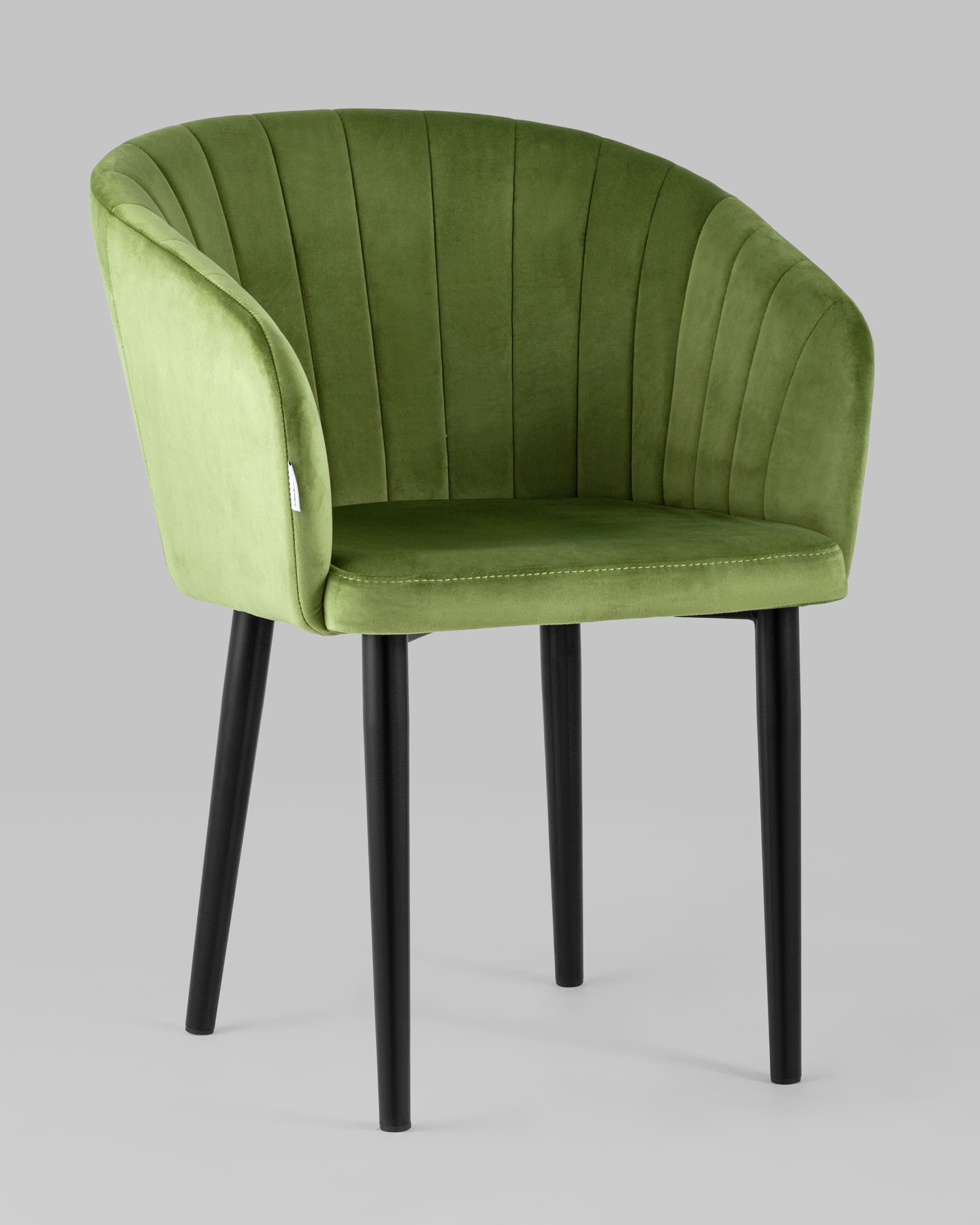 Стул с подлокотниками Нейтон велюр травяной