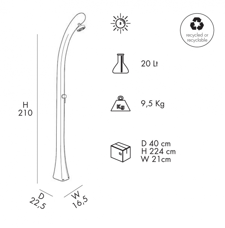 Душ солнечный Happy One F 100 зеленый
