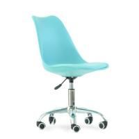 Стул на колесах Sephi Roll, бирюзовая экокожа