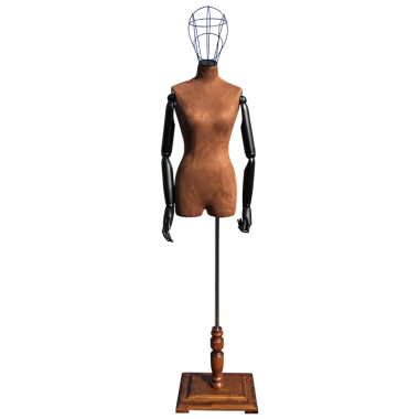 D-18 Манекен порт-демонстр. женский с головой на металлической подставке, шарнирные руки