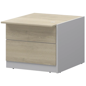 Модуль завершающий низкий левый Ресепшен Смарт СМР-11.8 Белый/Кронберг