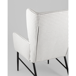 Кресло Мэйден гусиная лапка серый