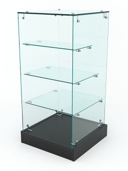 Торговый стеклянный прилавок "ИСТРА" №12 (без дверки), Черный