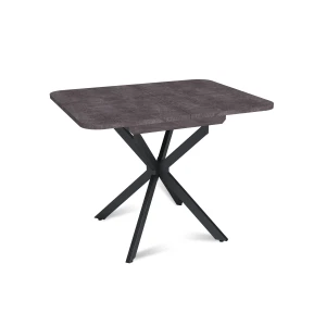 Стол Твист раздвижной (100+30) камень темный / опоры черные