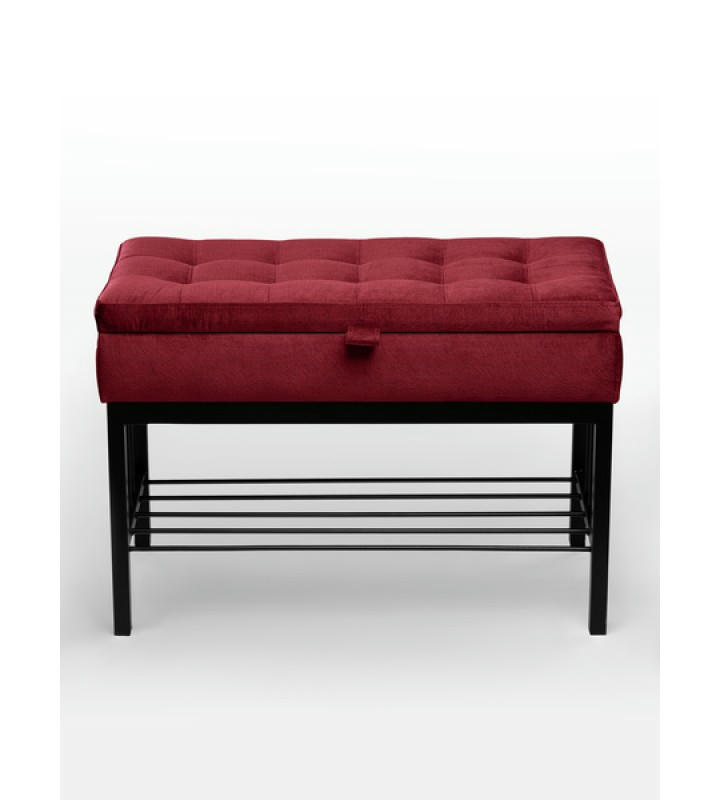 Банкетка Н-76 (черный/красный)