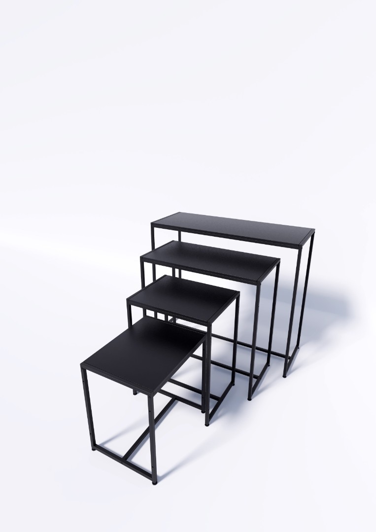 Стол TEVOLO демонстрационный черный-дуб сонома В105Ш60Г45