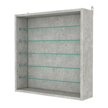 Витрина настенная №1-5Г, Метрополитан Грей