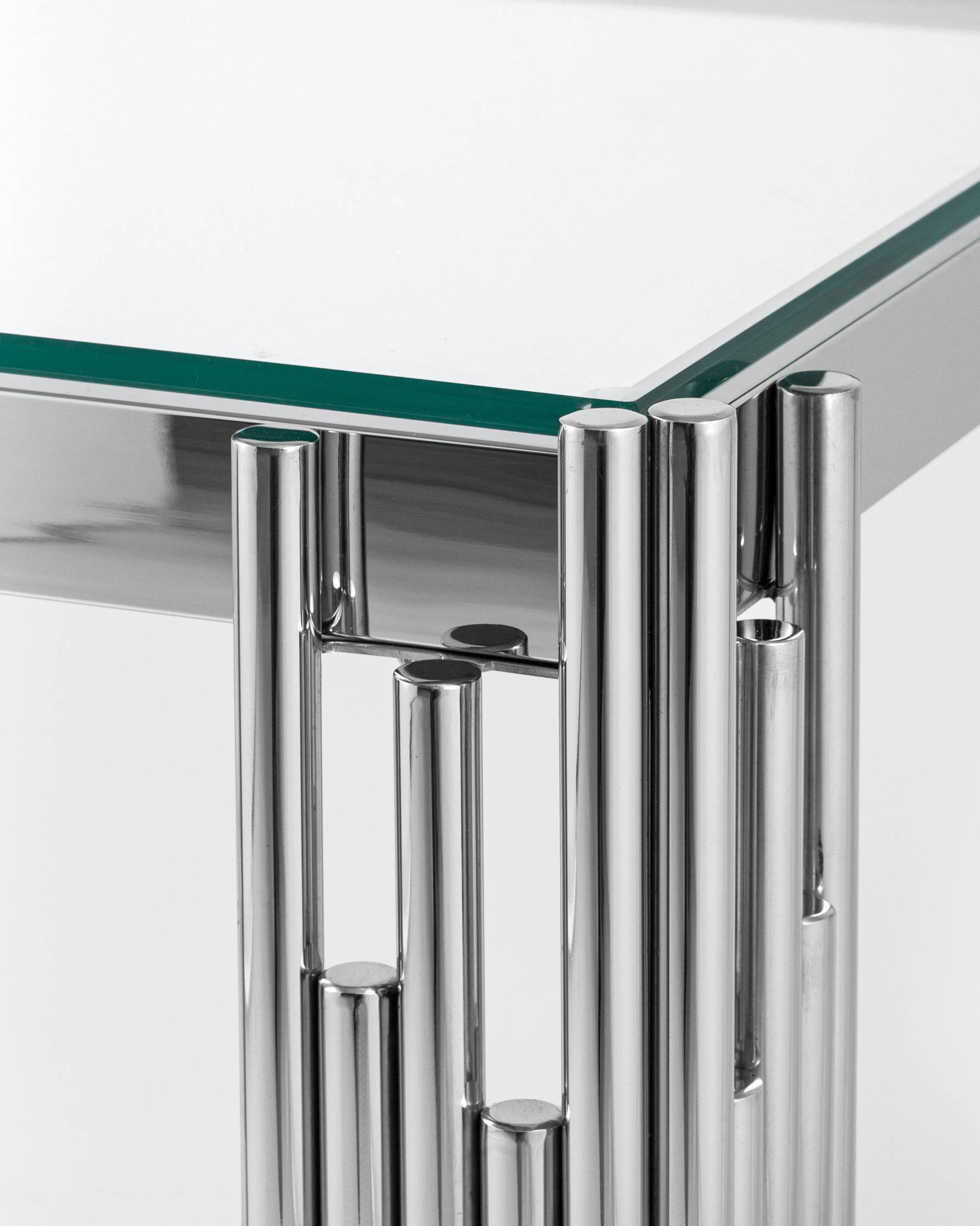 Журнальный столик 55*55 ГЭТСБИ серебро