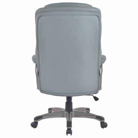 Кресло BRABIX PREMIUM "Regal EX-557", НАГРУЗКА до 150 кг, пружинный блок, экокожа, серое, 532946