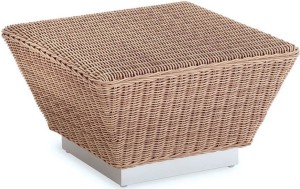 Стол плетеный журнальный Zoe бежевый люкс