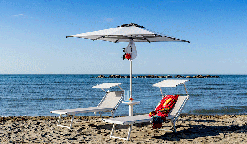 Столик для зонтов с опорой Table белый