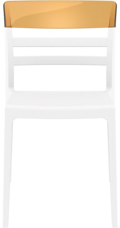 Стул пластиковый Mone белый, янтарный
