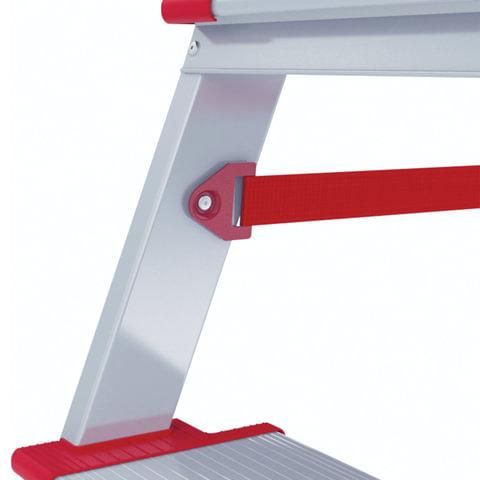 Стремянка алюминиевая 5 ШИРОКИХ СТУПЕНЕЙ 13 см, площадка 1,1 м, нагрузка 225 кг, вес 5,1 кг, НОВАЯ ВЫСОТА, 5110105