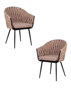 Набор 2 шт Стул обеденный DOBRIN MATILDA, коричневая ткань (LAR 275-3)