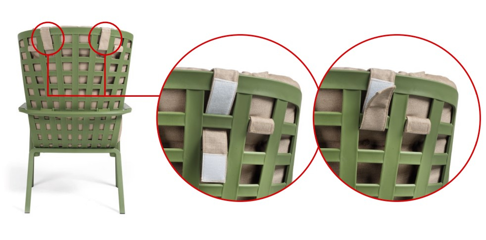 Подушка-подголовник для лаунж кресла Folio зеленый