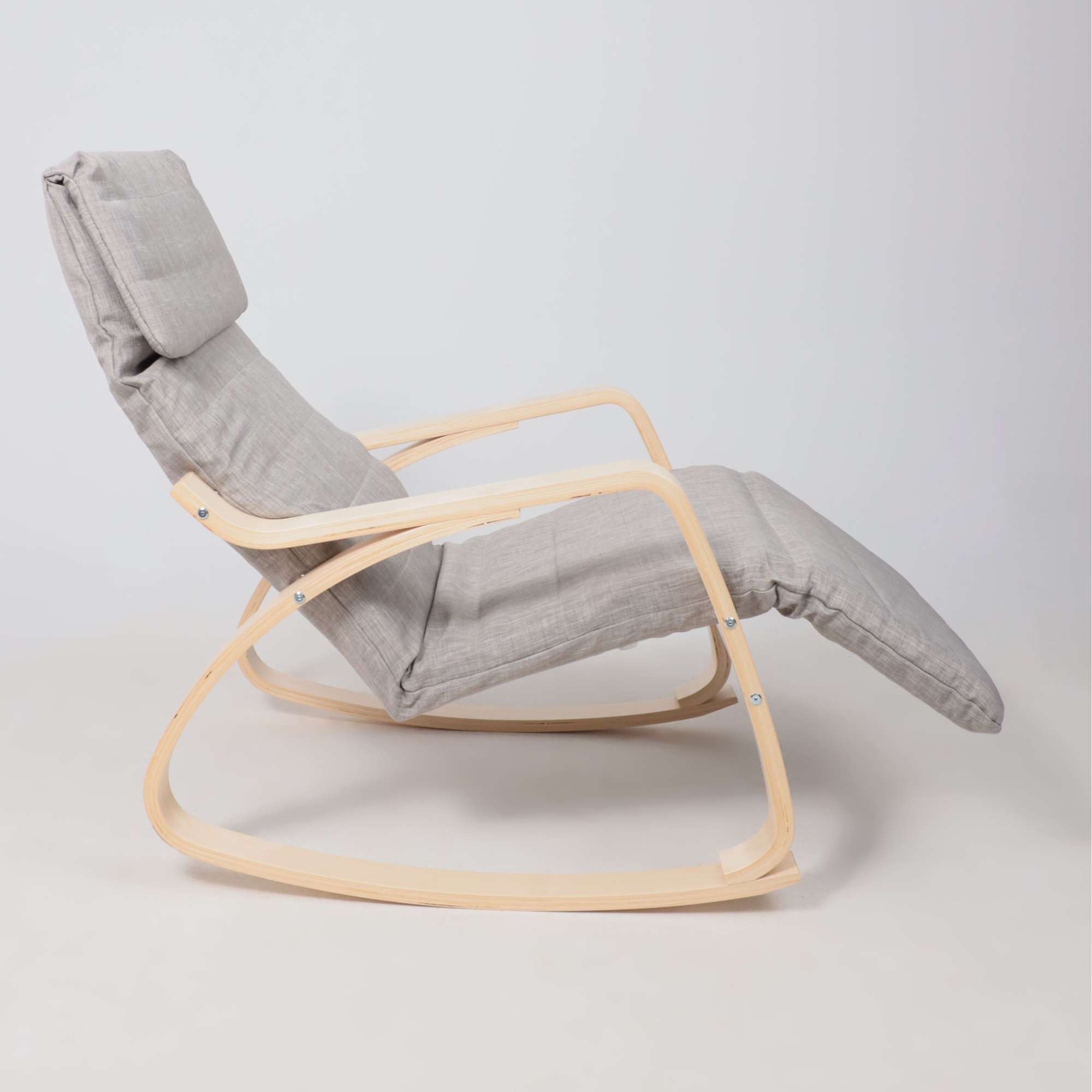 Кресло-качалка Smart, серый, ткань