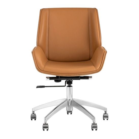 Кресло офисное TopChairs Crown, коричневое