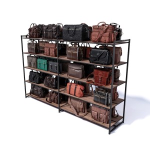 Стеллаж для обуви, сумок и иных товаров в стиле Лофт Б1525-05-2 (без полок)