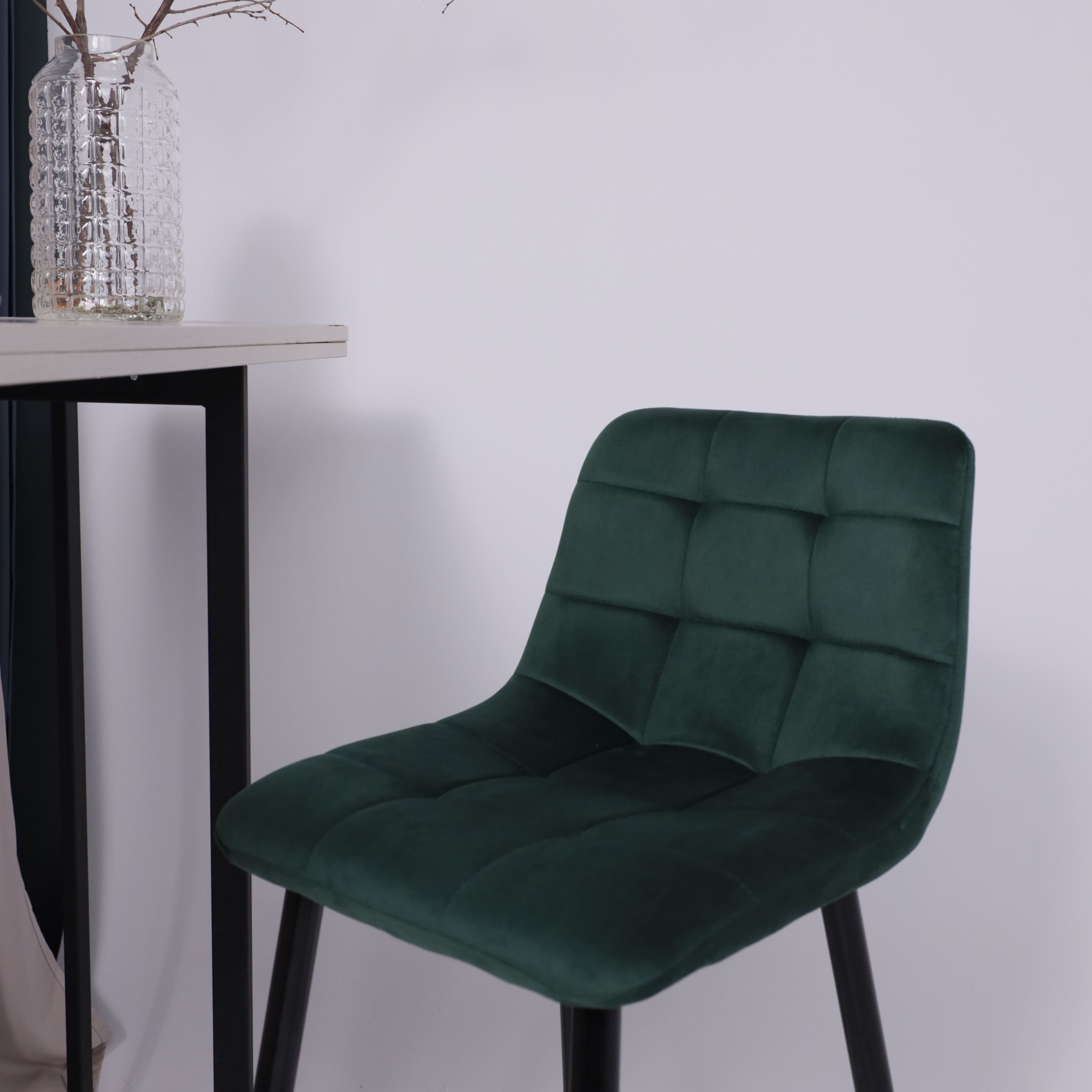 Стул STELLA, барный, зеленый велюр HLR57/черный