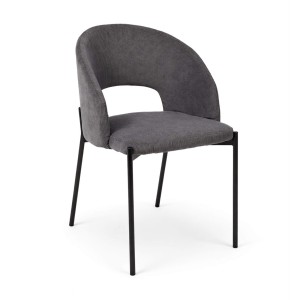 Стул ELSA, серый велюр  Fjord15/черный