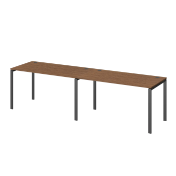 Бенч линейный на 2 рабочих места Арго-М АМБЛ-002 Орех гварнери/Антрацит