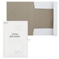 Папка для бумаг с завязками картонная BRAUBERG, 440 г/м2, до 200 листов, 110926