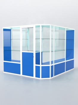 Павильон торговый из профиля угловой №3б, Делфт голубой U525 ST9 + Белый