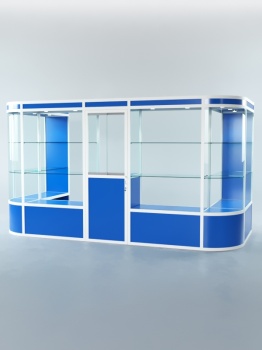 Павильон торговый из профиля пристенный №11а, Делфт голубой U525 ST9 + Белый