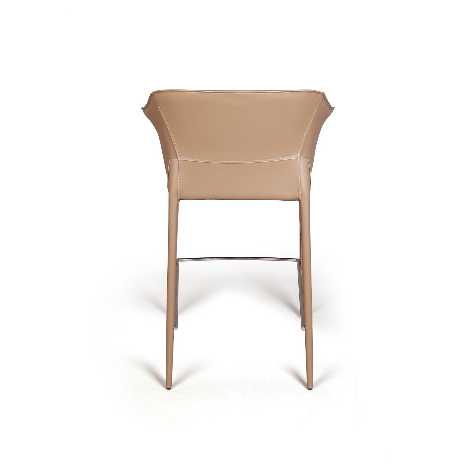 Стул полубарный Джио, кожа хаки-тауп