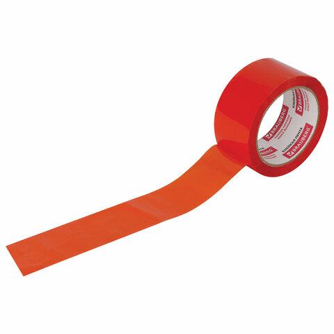 Клейкая лента упаковочная, 48 мм х 66 м, ОРАНЖЕВАЯ, толщина 45 микрон, BRAUBERG, 440154
