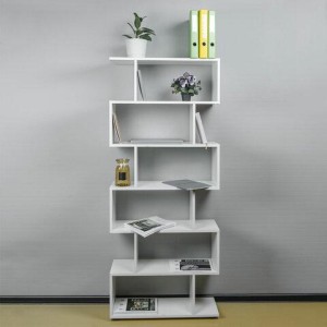 Стеллаж BRABIX "Scandi SH-008", 730х250х1760 мм, 6 секций, ЛДСП, белый, 641897, ЦБ013658-1