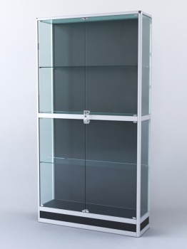 Витрина "ПРЯМОУГОЛЬНАЯ" №4-300-1 (задняя стенка - ДВП), Черный