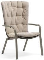 Лаунж-кресло пластиковое с подушкой Folio тортора, бежевый