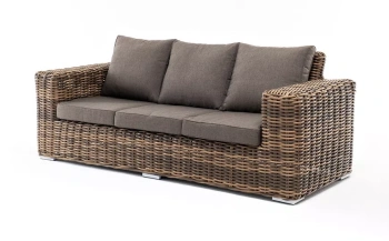 "Палермо" диван из искусственного ротанга трехместный, цвет соломенныйцвет соломенный