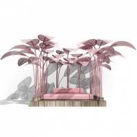 Дизайнерский лежак Ньюпорт розовый