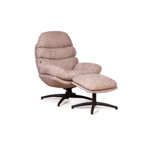 Кресло качалка с оттоманкой Свен, бежевый