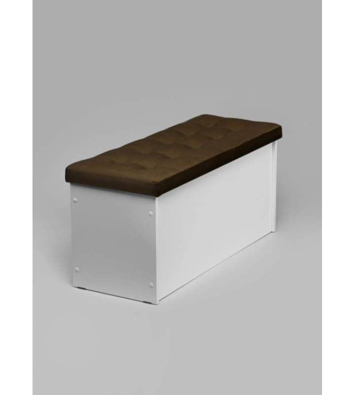 Банкетка ПВЗ-900 с зеркалом Велюр (коричневый)