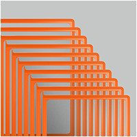 Панель для демосистемы оранжевая формат А4 (10шт.)
