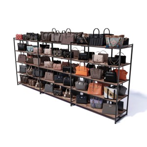 Стеллаж для обуви, сумок и иных товаров в стиле Лофт Б1525-05-3 (без полок)