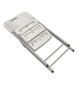 Стул складной Сатурн бело-серый