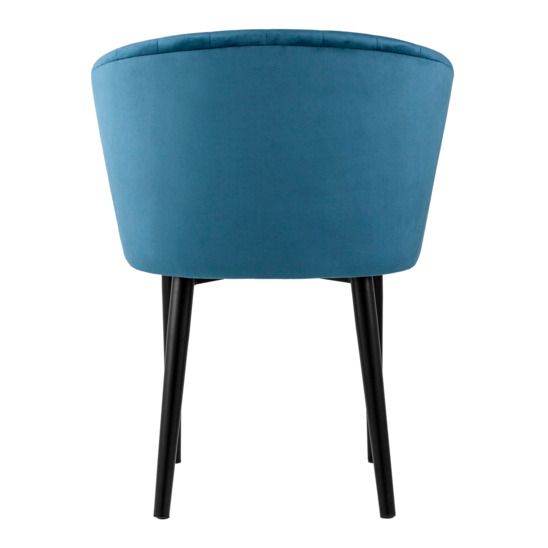 Стул с подлокотниками Нейтон, велюр пыльно-синый