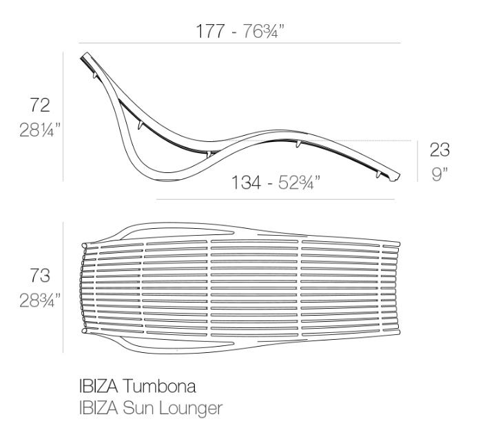 Лежак пластиковый Ibiza Basic слоновая кость