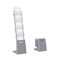 ВЕЕР-02.5хА4.Gr Буклетница складная серая (П)